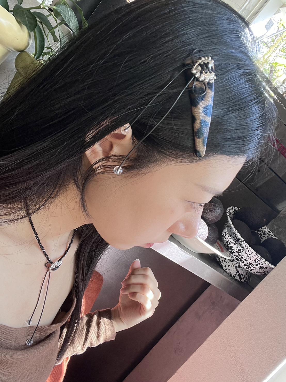 美式甜心 愛心豹紋髮夾