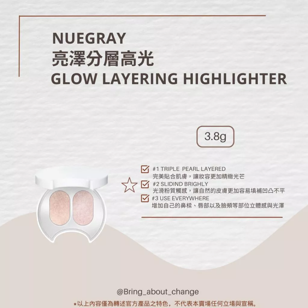 預購 2025 NEW🔥nuegray 亮澤分層高光