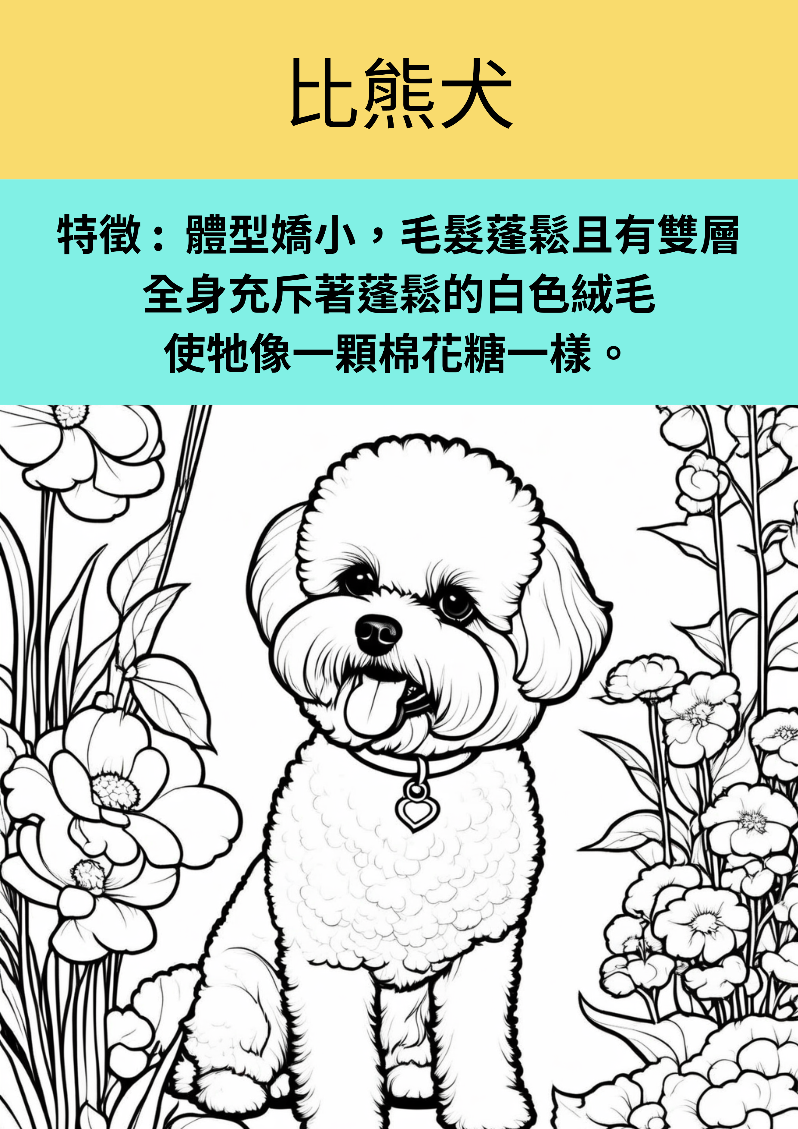 狗狗奇妙著色本：認識15種狗狗的名字和特徵
