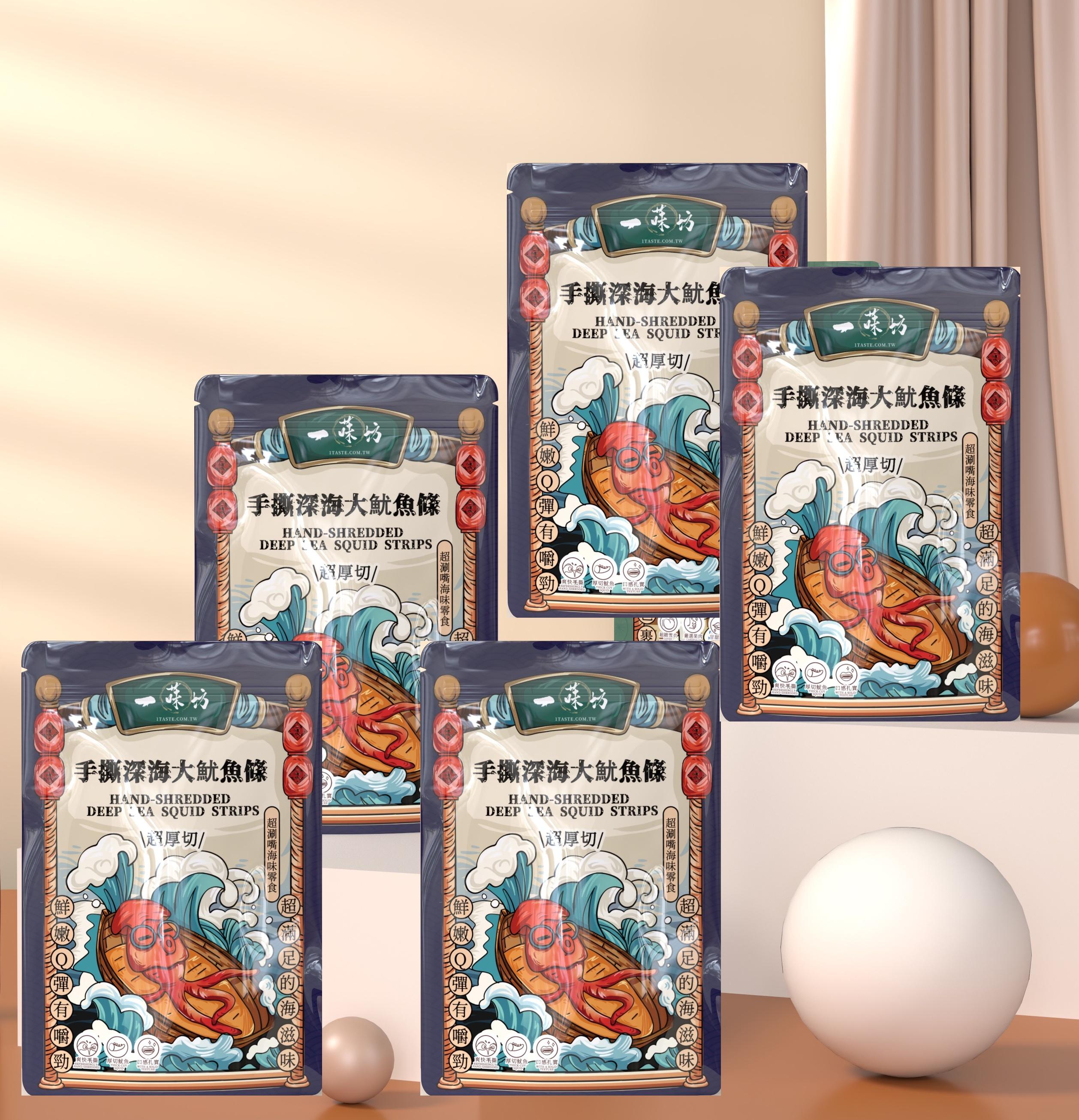 多包優惠【一味坊】碳烤手撕魷魚條 （180g 微辣）深海大魷魚 不油不膩 甜美多汁