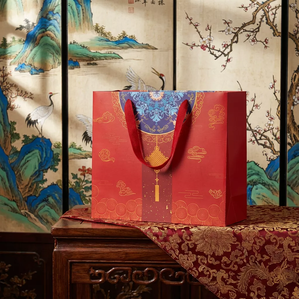 新年快樂限定牛皮提袋