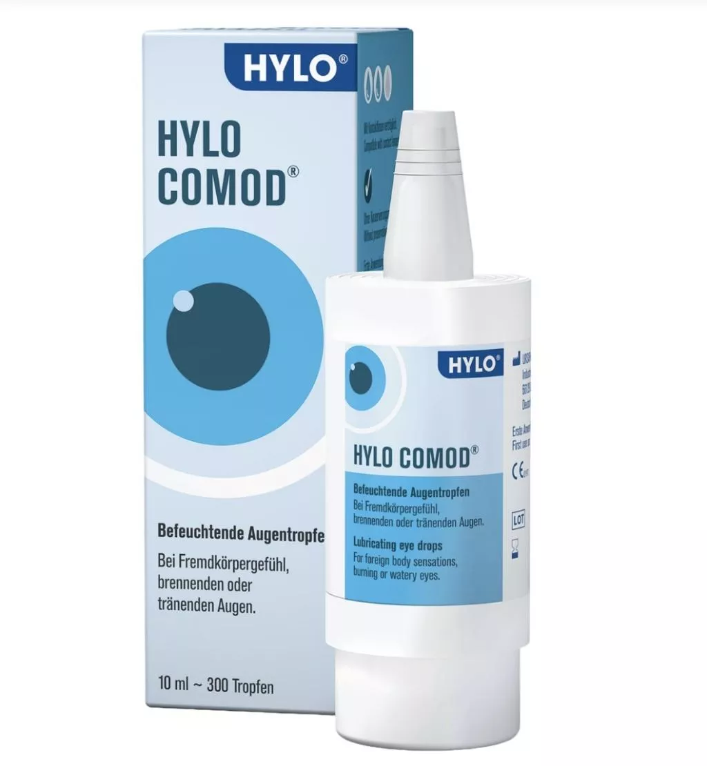【德國】Ursapharm HYLO-Comod｜經典玻尿酸保濕點眼液（淺藍盒）