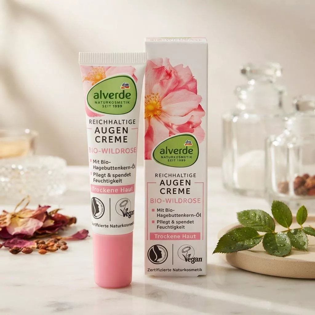 【德國】alverde NATURKOSMETIK｜天然有機野玫瑰清爽保濕眼霜