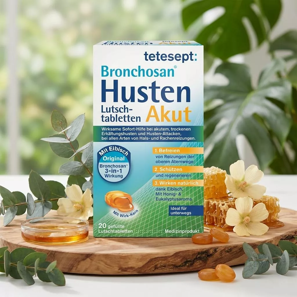 【德國】Tetesept｜Bronchosan 急性咳嗽天然舒緩喉糖