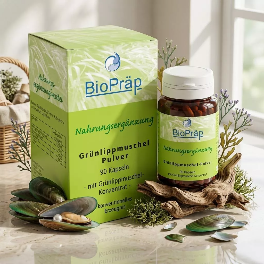 【德國】Biopräp｜紐西蘭天然綠唇貽貝粉膠囊