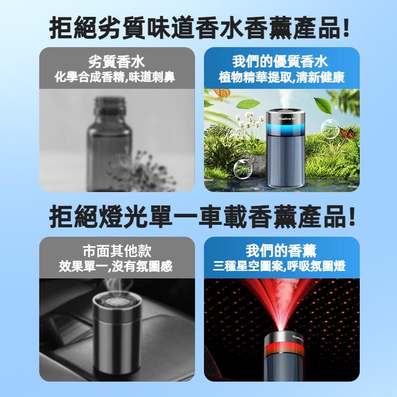 汽車香薰機 3種星空頂燈 空氣淨化 車用加濕器 車用香水 汽車香水 車內除異味 汽車香氛 汽車擴香 車用香薰機 車用香芬