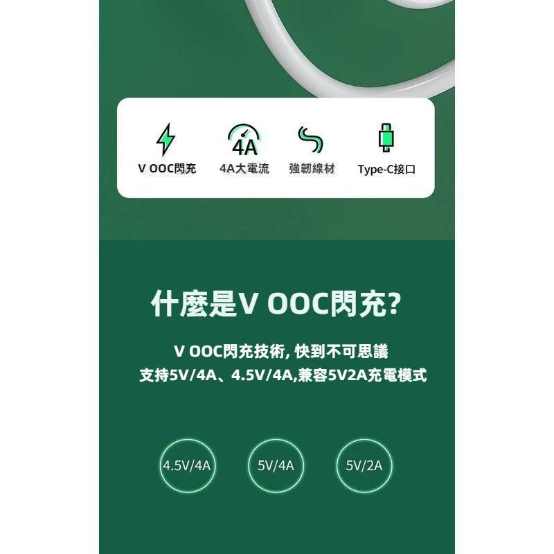 OPPO 65W手機充電線 數據線 傳輸線 OPPO閃充 適用於OPPO快充 R17Reno FindX A11 A72
