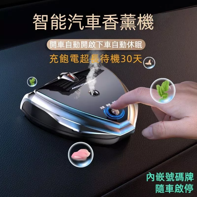 二合一汽車香薰停車牌 JG優品 智能隨車啟動 30天超長待機