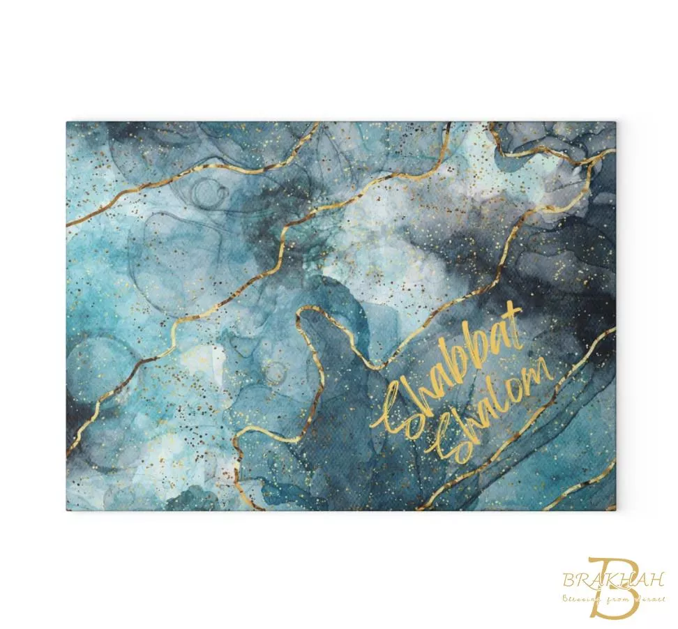 安息日綠色大理石花紋麵包托盤