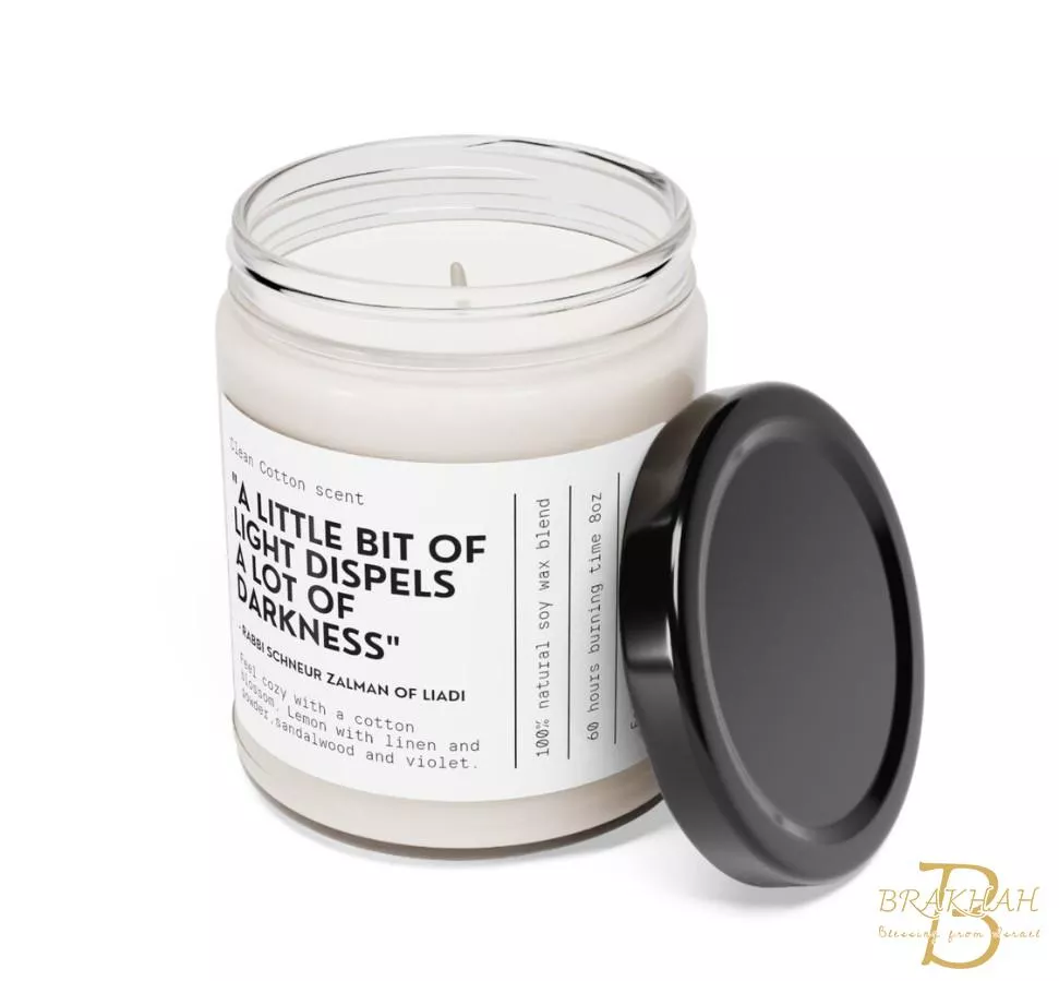 Rabbi Schneur Zalman拉比名言天然大豆香氛蠟燭9oz