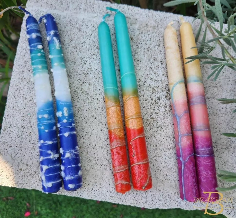 以色列手工製蜂蠟蠟燭(1組二支)