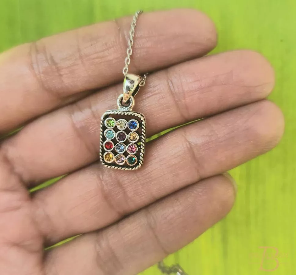 天然寶石項鍊  以色列12支派項鍊 925 純銀大祭司胸甲項鍊 Hoshen寶石猶太珠寶