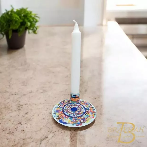 Shabbat Shalom安息日燭台套裝 安息日蠟燭 猶太蠟燭 安息日蠟燭棒 猶太禮品 以色列藝術