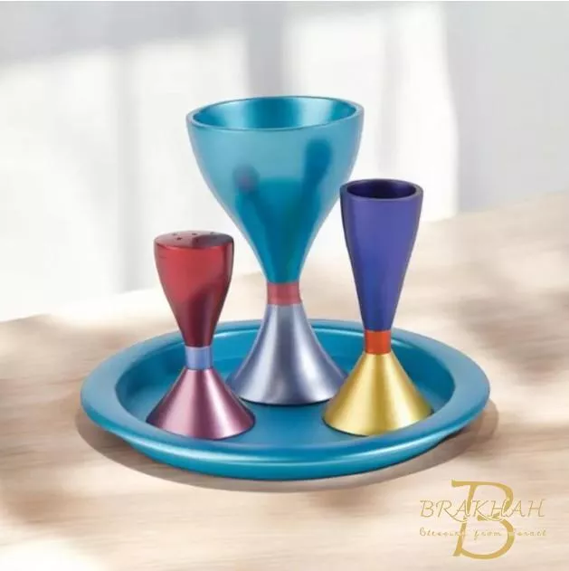 Shabbat Havdalah 安息日杯套裝 Shabbat Shalom Yair Emanuel Kiddush 祝福 猶太禮物以色列藝術 Havdalah 燭台