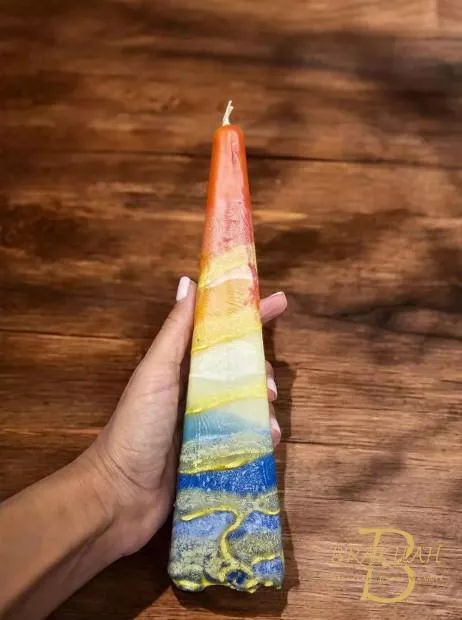 安息日 Havdalah蠟燭套裝 附安息日杯和 Havdalah 燭台 Shabbat Shalom Kiddush 祝福 猶太禮物 以色列藝術