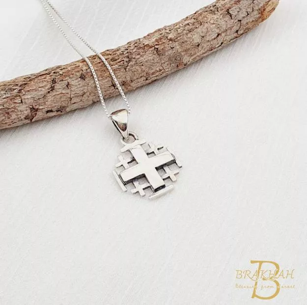 耶路撒冷十字架項鍊 十字架項鍊 十字架 十字軍十字架 十字架飾品 925純銀項鍊 基督教珠寶禮物