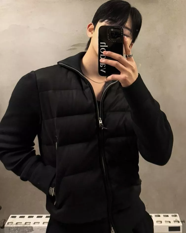 100%鵝絨 拼接羊毛輕羽絨外套