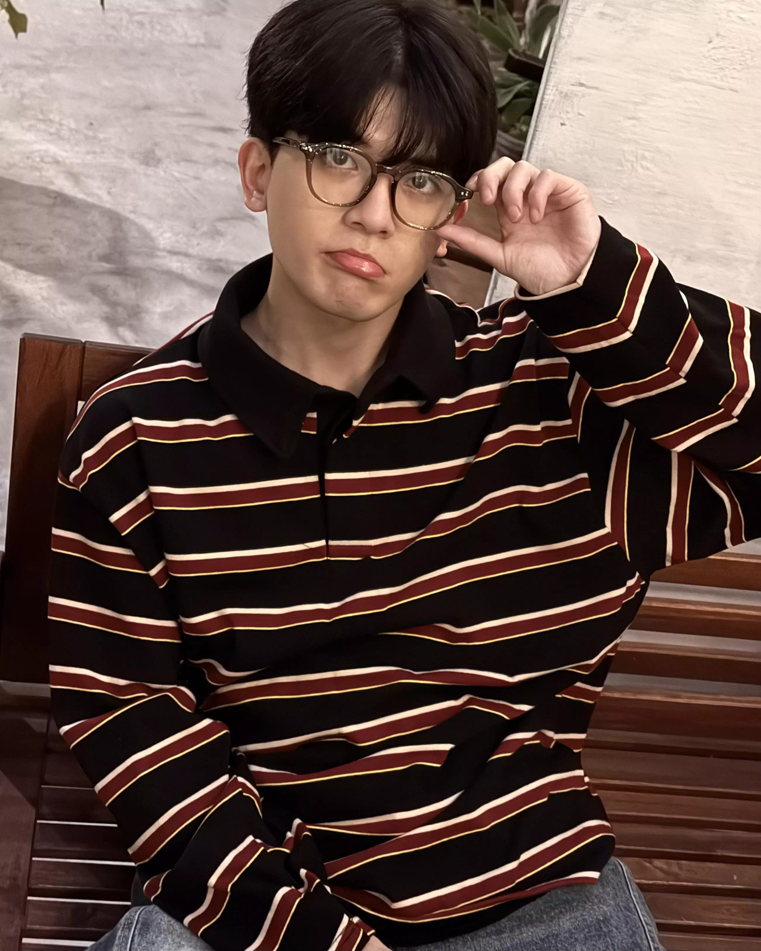 暗黑夜航 暗色系條紋POLO衫 暗黑夜航 暗色系條紋POLO衫