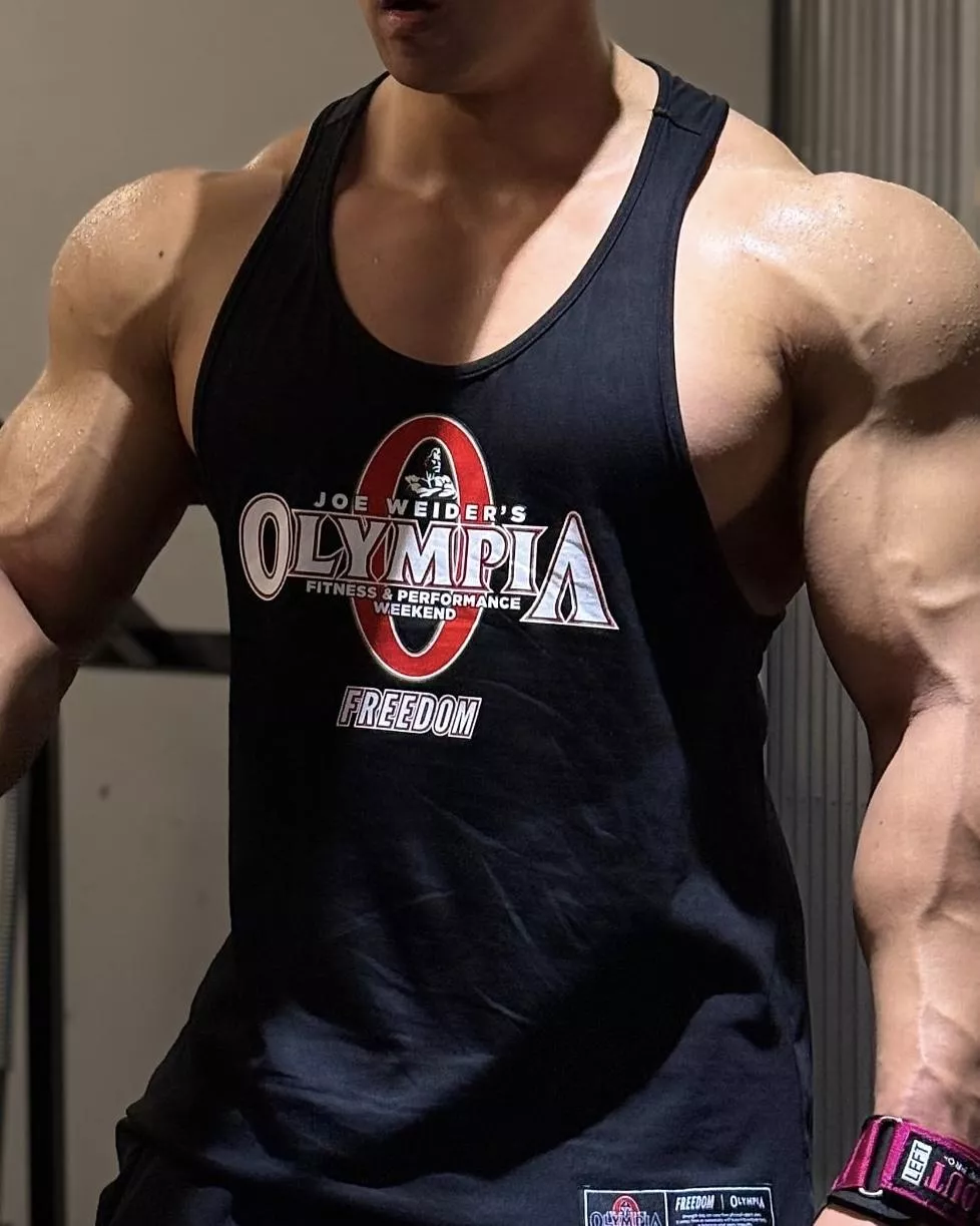 FREEDOM／Olympia Big Logo T-Back Sleeveless (Black)