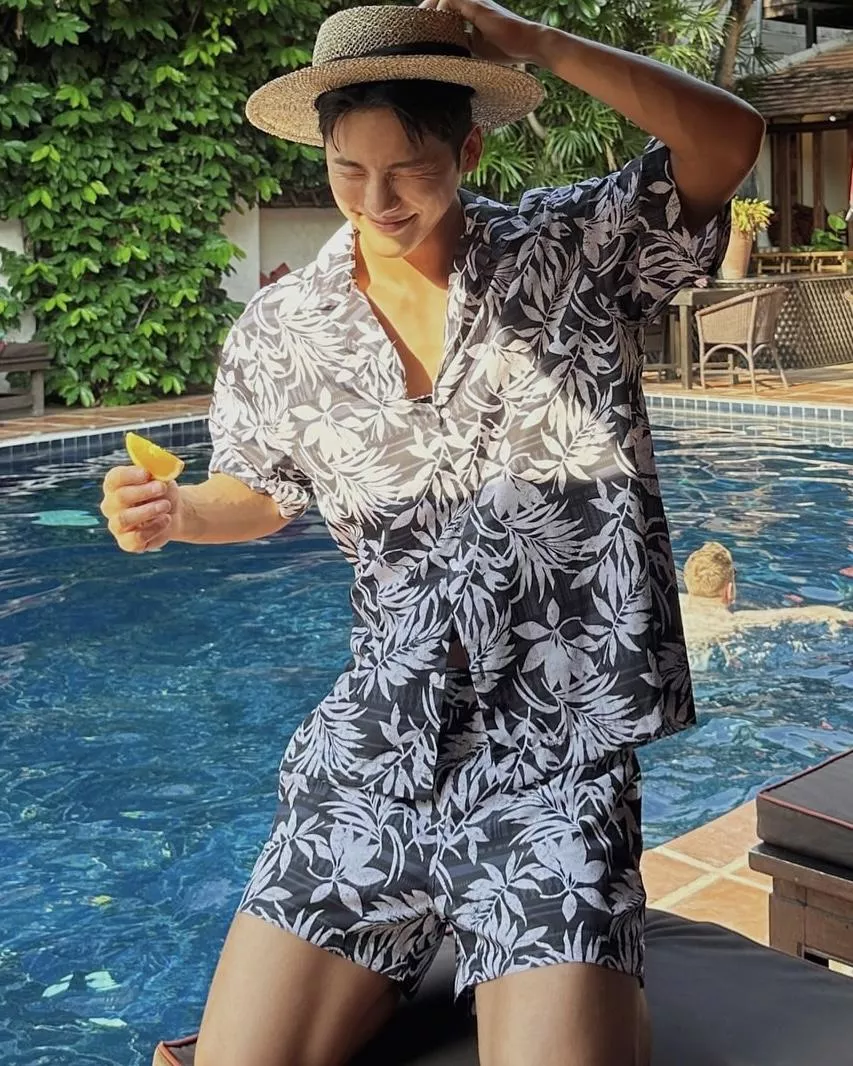 夏威夷棕櫚 沙灘襯衫套裝 (可ꜱᴇᴛ)