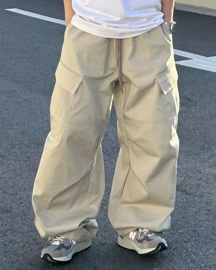 首爾陽離子 抗皺機能鬆緊工裝褲