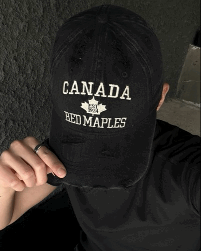 路易 CANADA 刺繡破損棒球帽