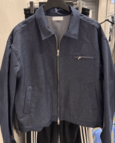 韓國爆款🇰🇷短版極簡俐落 寬肩牛仔夾克