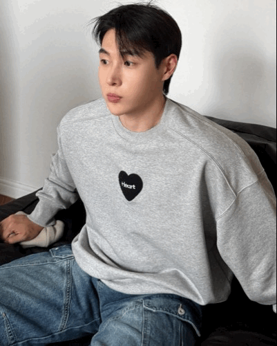 心電心 立體毛茸愛心衛衣 大學T