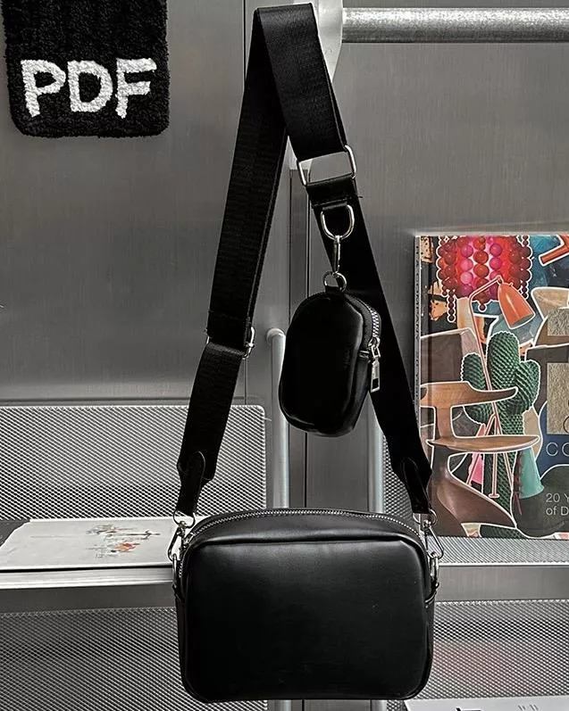 寬肩帶 二合一百搭斜肩小方包