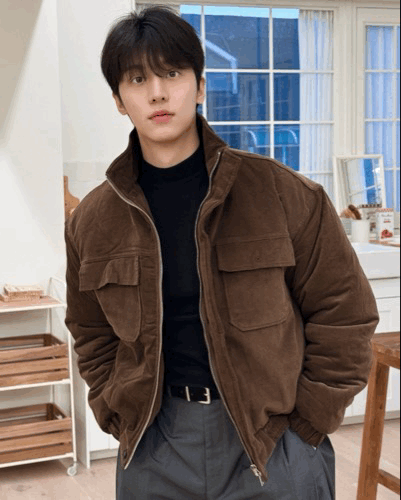 6盎司鋪棉 燈芯絨卡車司機高領外套