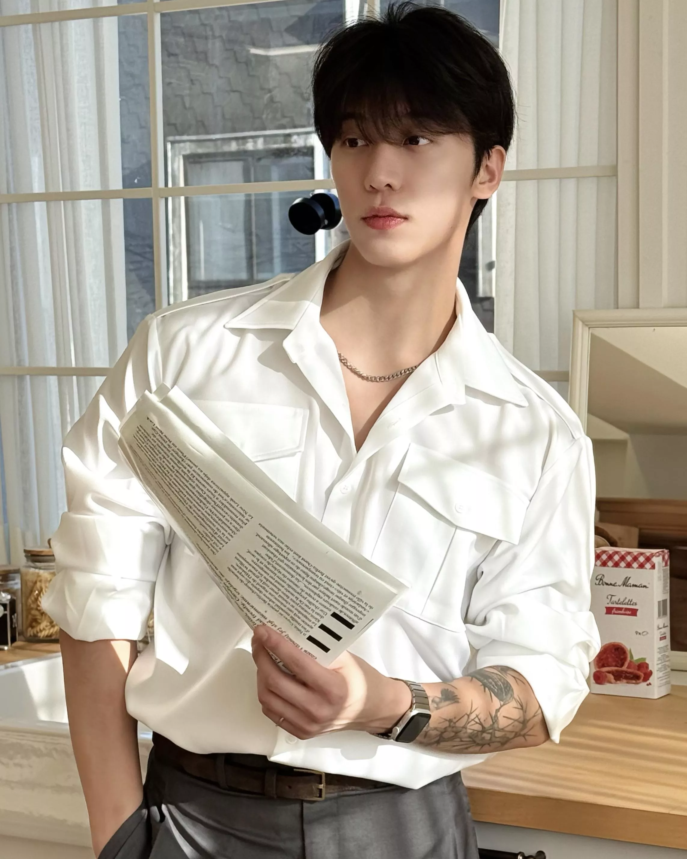 莊園紳士 肩章設計古巴領襯衫