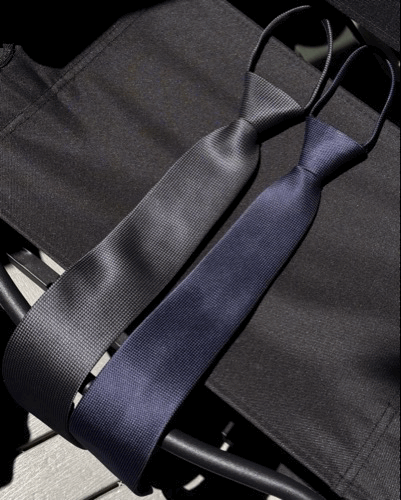 質感細顆粒 全自動免繫伸縮領帶