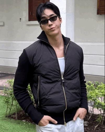 100%鴨絨填充 羊毛拼接輕羽絨外套