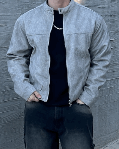 3盎司棉 馬海毛短版中式棉服夾克