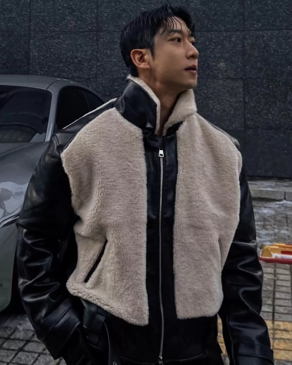 Mustang北美野馬風 羊羔毛黑騎士外套