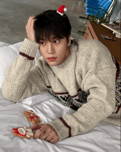 糖霜顆粒 北歐圖騰厚領羊毛針織毛衣