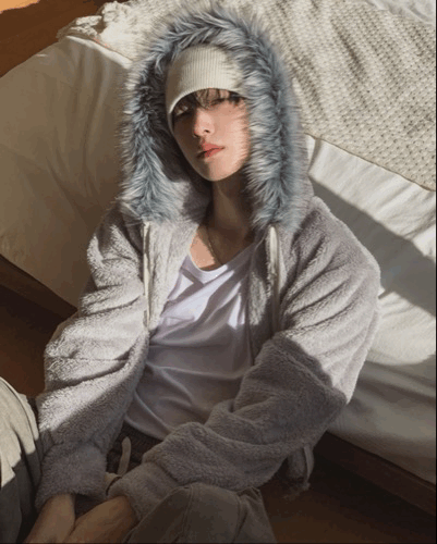 愛斯基摩貂毛 羊羔毛連帽外套