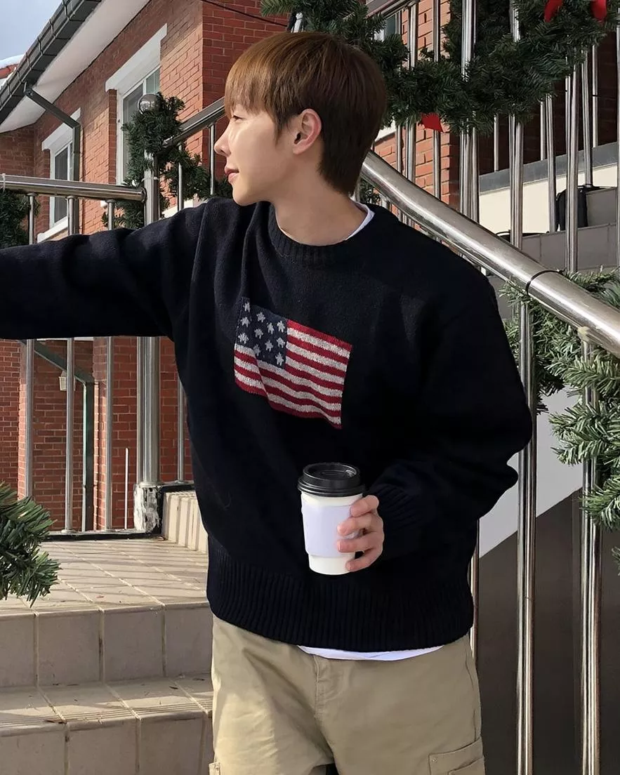 美國國旗 星旗印花高羊毛針織衫
