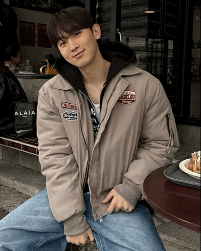 復古布標貼章 航空飛行鋪棉外套