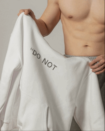 DONT 我不要 字母貼布 高磅 連帽衫