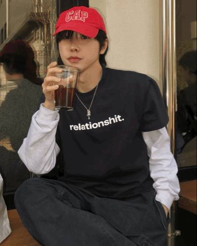 Relationshit 孽緣 假兩件 短版薄長袖