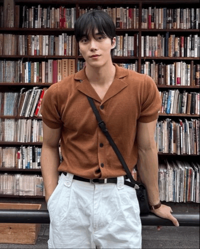 神保町 沉穩低開領肌感棉襯衫