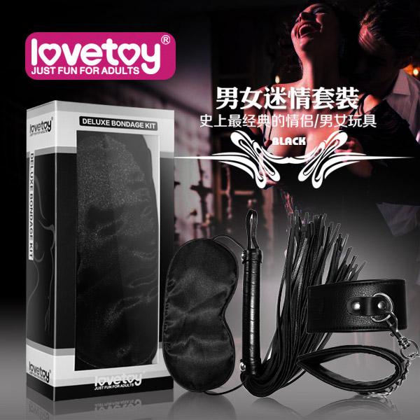 【破盤價】Lovetoy．黑色天使套裝4 -SM超值禮盒組(眼罩+手銬+皮鞭)