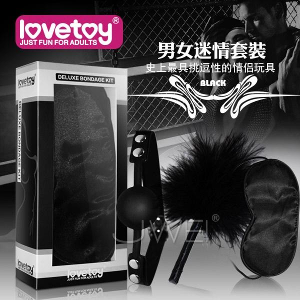 【破盤價】Lovetoy．黑色天使套裝2 -SM超值禮盒組(眼罩+口塞+調情羽毛)