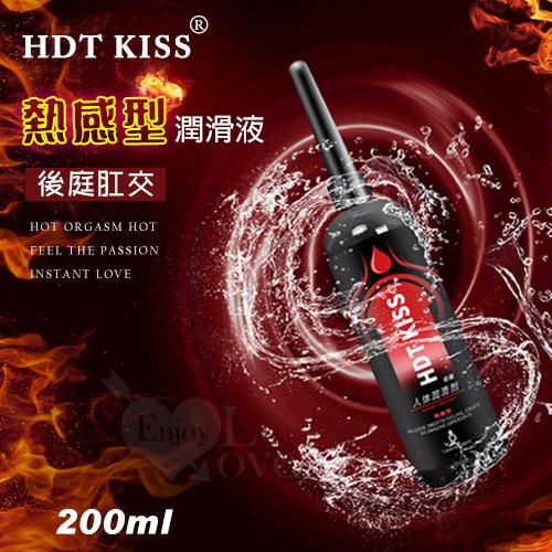 HDT KISS 熱感型 後庭肛交人體潤滑液〔帶尖嘴導管〕〔200ml〕#550883