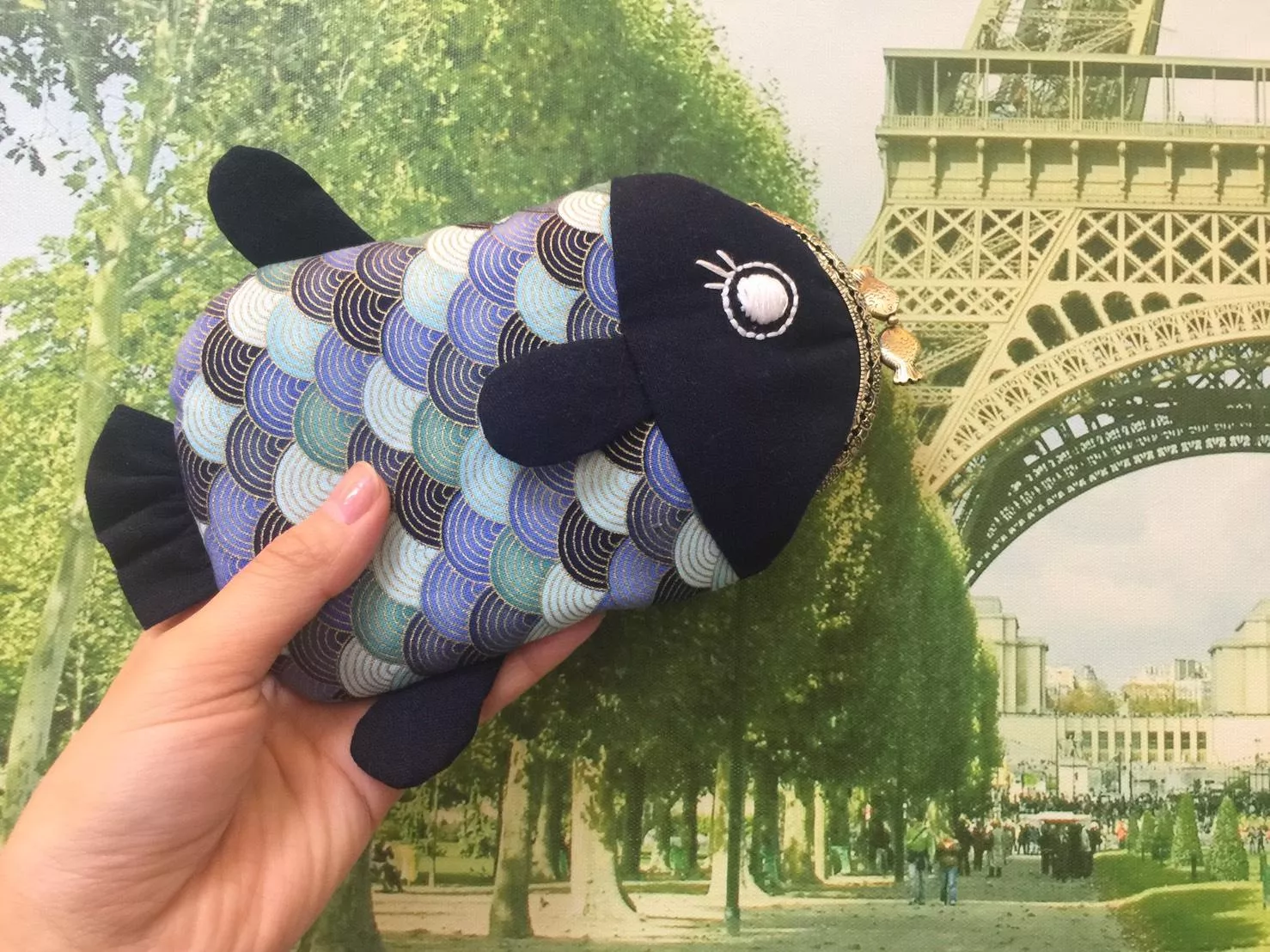 魚兒魚而水中游 口金鉛筆盒  筆袋｜工具袋