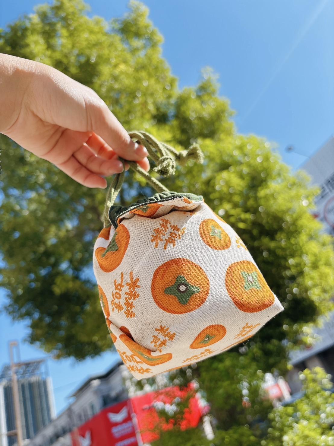 柿柿如意束口袋｜茶袋｜品茗袋