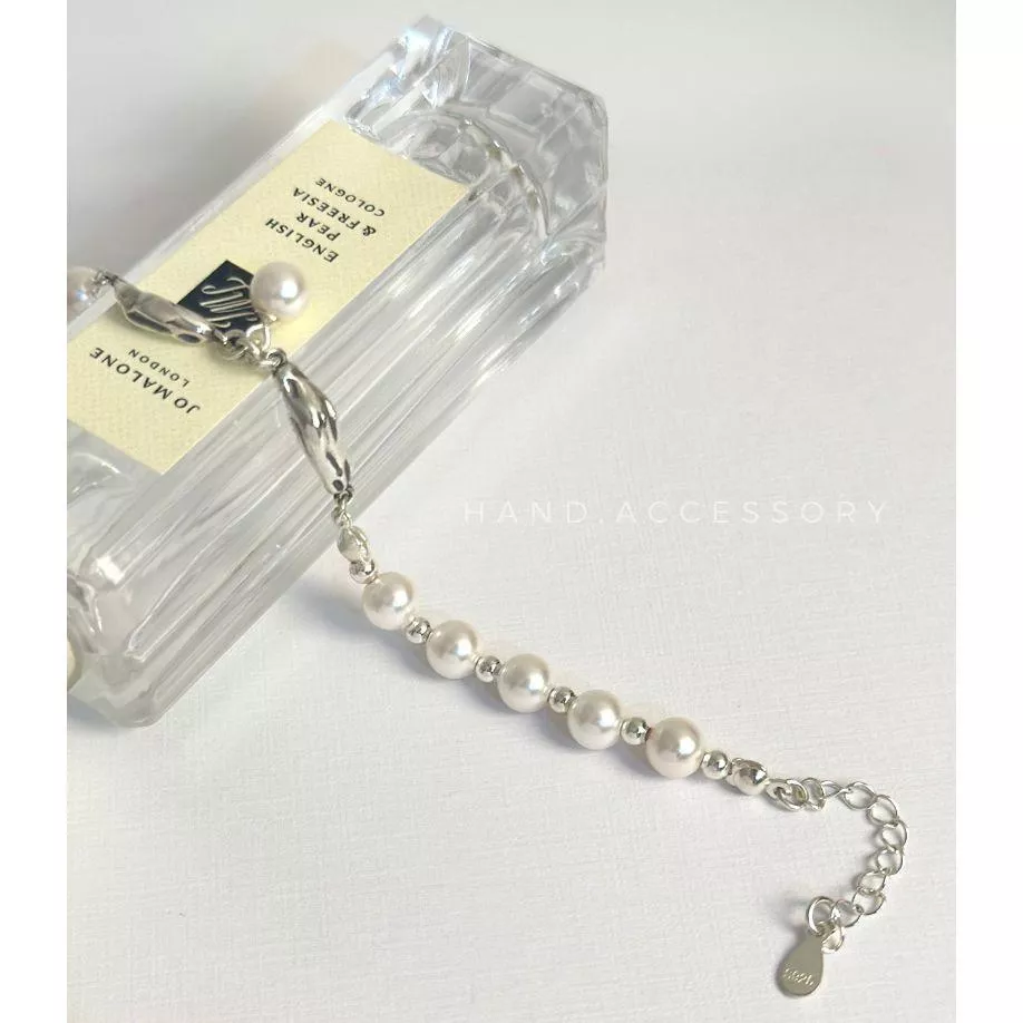 法式流動純銀珍珠手鍊