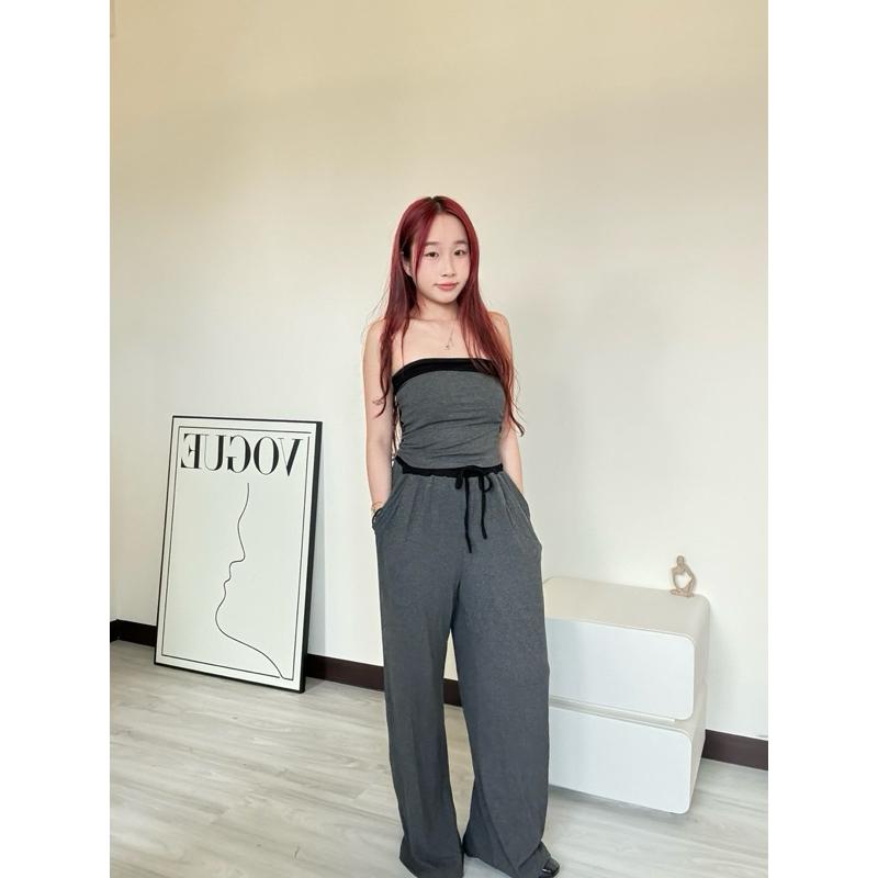 七月新品🔆撞色平口長褲套裝（2 colors)