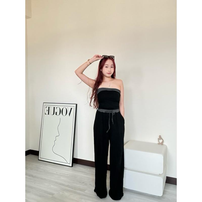 七月新品🔆撞色平口長褲套裝（2 colors)